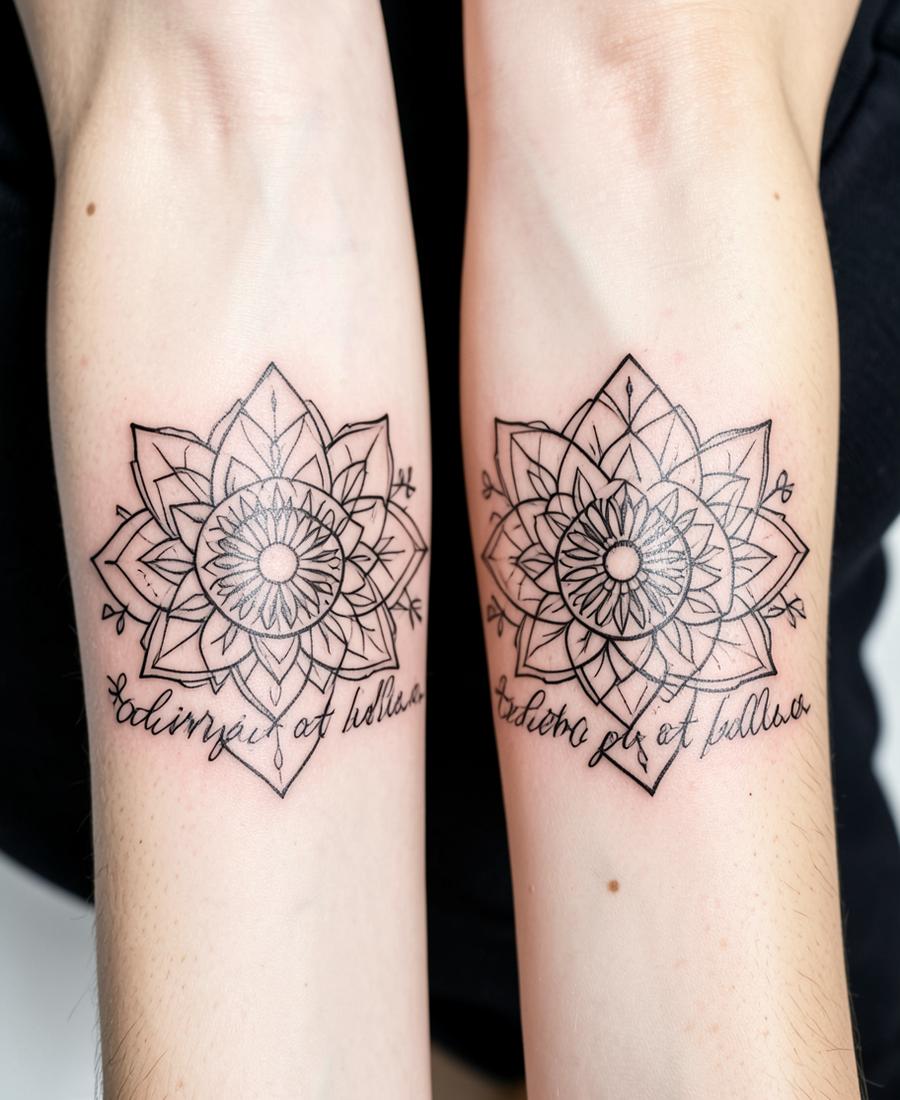 Matching Mandala Script Pair